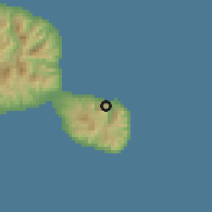 Shaded relief of the 59 km around Mataiva, drawn from the GMTED2010 grid