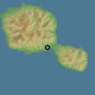 Shaded relief of the 59 km around Papeari, drawn from the GMTED2010 grid