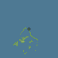 Shaded relief of the 58 km around Puamau, drawn from the GMTED2010 grid