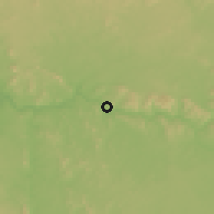 Shaded relief of the 60 km around Booué, drawn from the GMTED2010 grid