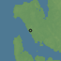 Shaded relief of the 60 km around Libreville, drawn from the GMTED2010 grid