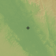 Shaded relief of the 60 km around Mouila, drawn from the GMTED2010 grid