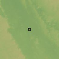 Shaded relief of the 60 km around Ndendé, drawn from the GMTED2010 grid