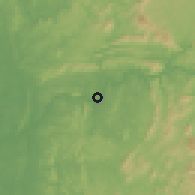 Shaded relief of the 60 km around Ndjolé, drawn from the GMTED2010 grid