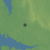 Shaded relief of the 60 km around Nkan, drawn from the GMTED2010 grid
