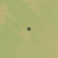 Shaded relief of the 60 km around Okandja, drawn from the GMTED2010 grid