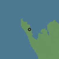 Shaded relief of the 60 km around Port-Gentil, drawn from the GMTED2010 grid