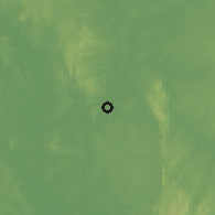 Shaded relief of the 60 km around Lambaréné, drawn from the GMTED2010 grid