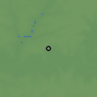 Shaded relief of the 60 km around Farafenni, drawn from the GMTED2010 grid