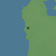 Shaded relief of the 60 km around Gunjur, drawn from the GMTED2010 grid