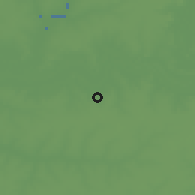 Shaded relief of the 60 km around Kaiaf, drawn from the GMTED2010 grid