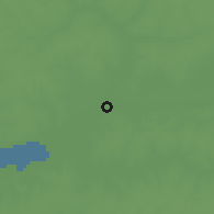 Shaded relief of the 60 km around Kemoto, drawn from the GMTED2010 grid