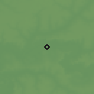 Shaded relief of the 59 km around Kudang Tenda, drawn from the GMTED2010 grid