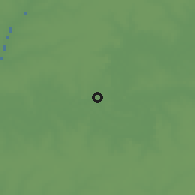 Shaded relief of the 60 km around Kumbija, drawn from the GMTED2010 grid