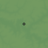 Shaded relief of the 60 km around Tandi, drawn from the GMTED2010 grid