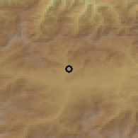 Shaded relief of the 53 km around Abastumani, drawn from the GMTED2010 grid
