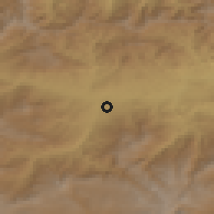 Shaded relief of the 53 km around Vale, drawn from the GMTED2010 grid