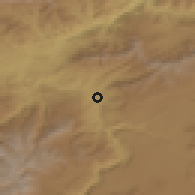 Shaded relief of the 53 km around Aspindza, drawn from the GMTED2010 grid