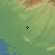 Shaded relief of the 52 km around Zugdidi, drawn from the GMTED2010 grid
