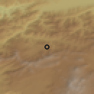 Shaded relief of the 53 km around Bakuriani, drawn from the GMTED2010 grid