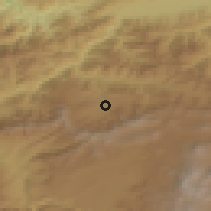 Shaded relief of the 53 km around Bakurianis Andeziti, drawn from the GMTED2010 grid