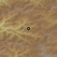 Shaded relief of the 53 km around Dioknisi, drawn from the GMTED2010 grid