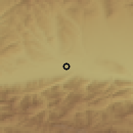 Shaded relief of the 53 km around Agara, drawn from the GMTED2010 grid