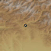 Shaded relief of the 52 km around Java, drawn from the GMTED2010 grid