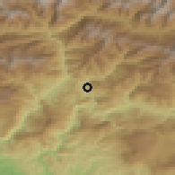 Shaded relief of the 52 km around Lajanurhesi, drawn from the GMTED2010 grid