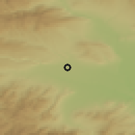 Shaded relief of the 53 km around Marneuli, drawn from the GMTED2010 grid