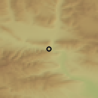 Shaded relief of the 53 km around Mtskheta, drawn from the GMTED2010 grid