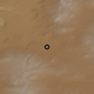 Shaded relief of the 53 km around Ninotsminda, drawn from the GMTED2010 grid