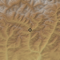 Shaded relief of the 52 km around Pasanauri, drawn from the GMTED2010 grid