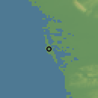 Shaded relief of the 53 km around Poti, drawn from the GMTED2010 grid