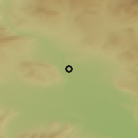 Shaded relief of the 53 km around Rustavi, drawn from the GMTED2010 grid