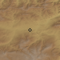 Shaded relief of the 53 km around Akhaltsikhe, drawn from the GMTED2010 grid