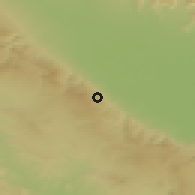 Shaded relief of the 53 km around Signagi, drawn from the GMTED2010 grid