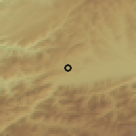 Shaded relief of the 53 km around Surami, drawn from the GMTED2010 grid