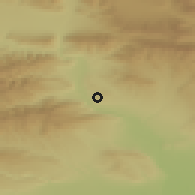 Shaded relief of the 53 km around Tbilisi, drawn from the GMTED2010 grid