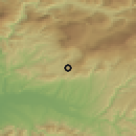 Shaded relief of the 52 km around Terjola, drawn from the GMTED2010 grid