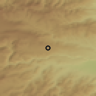 Shaded relief of the 53 km around Tetri Tskaro, drawn from the GMTED2010 grid