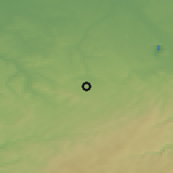 Shaded relief of the 49 km around Aachen, drawn from the GMTED2010 grid