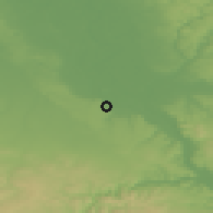 Shaded relief of the 49 km around Alfter, drawn from the GMTED2010 grid