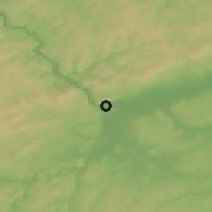 Shaded relief of the 50 km around Bingen, drawn from the GMTED2010 grid