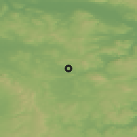 Shaded relief of the 49 km around Blomberg, drawn from the GMTED2010 grid