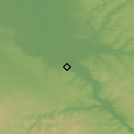 Shaded relief of the 49 km around Bonn, drawn from the GMTED2010 grid