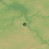 Shaded relief of the 49 km around Boppard, drawn from the GMTED2010 grid