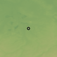 Shaded relief of the 49 km around Borna, drawn from the GMTED2010 grid