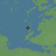 Shaded relief of the 48 km around Brake, drawn from the GMTED2010 grid