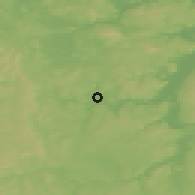Shaded relief of the 49 km around Brakel, drawn from the GMTED2010 grid